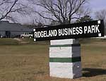 Ridgeland Business Park entrance sign